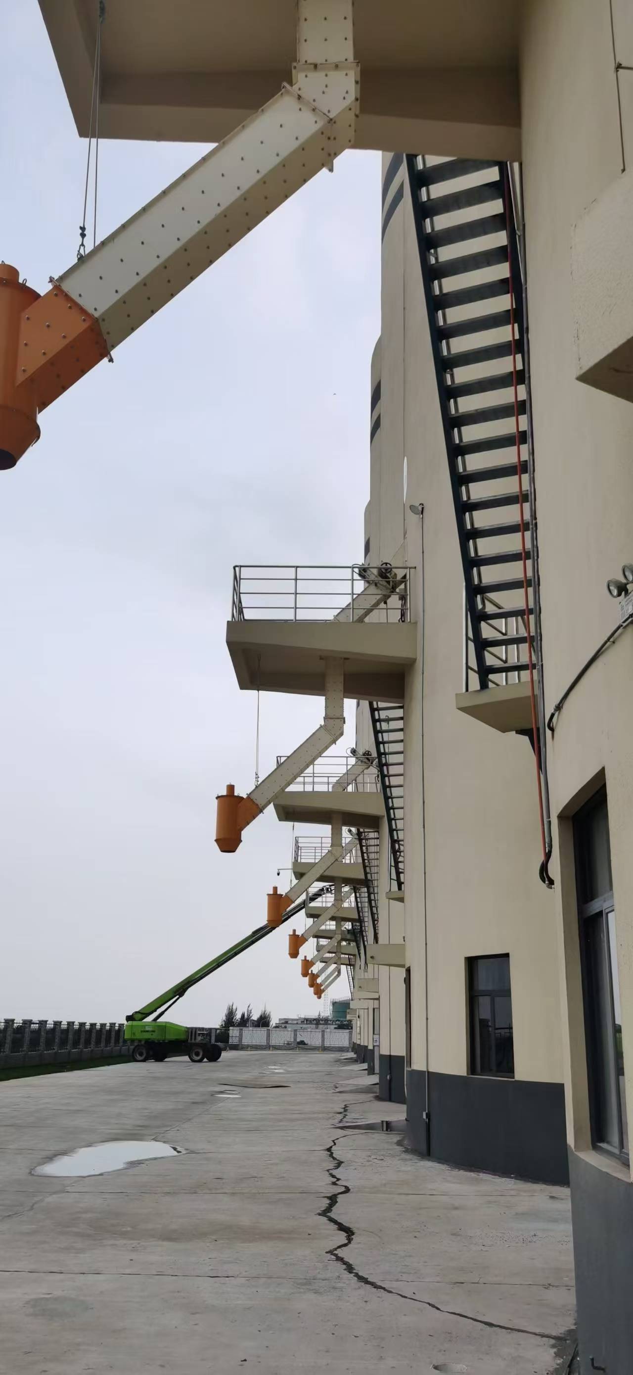 筒仓侧壁发放机抑尘料斗